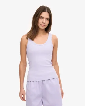 Bio-Ripp-Tanktop für Damen – Soft Lavender