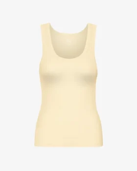 Bio-Ripp-Tanktop für Damen – Soft Yellow