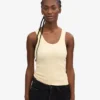 Bio-Ripp-Tanktop für Damen – Soft Yellow