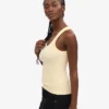 Bio-Ripp-Tanktop für Damen – Soft Yellow