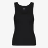 Bio-Ripp-Tanktop für Damen – Tiefschwarz