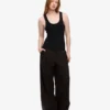 Bio-Ripp-Tanktop für Damen – Tiefschwarz