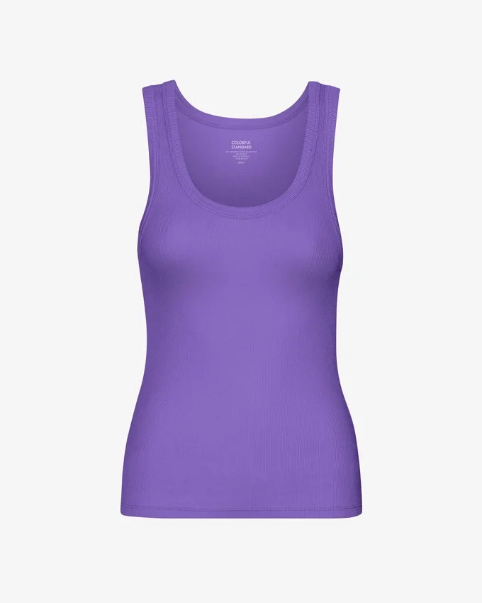 Bio-Ripp-Tanktop für Damen – Ultraviolett