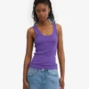 Bio-Ripp-Tanktop für Damen – Ultraviolett