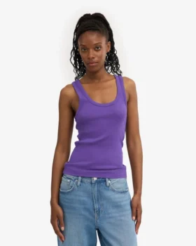 Bio-Ripp-Tanktop für Damen – Ultraviolett