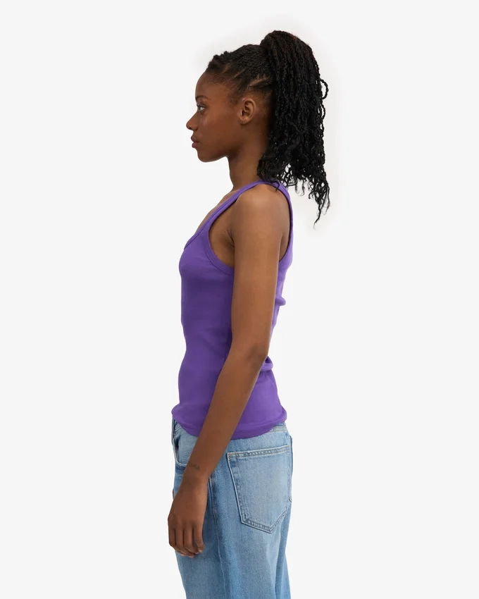 Bio-Ripp-Tanktop für Damen – Ultraviolett