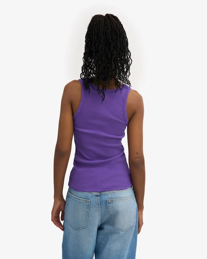 Bio-Ripp-Tanktop für Damen – Ultraviolett