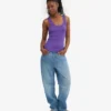 Bio-Ripp-Tanktop für Damen – Ultraviolett