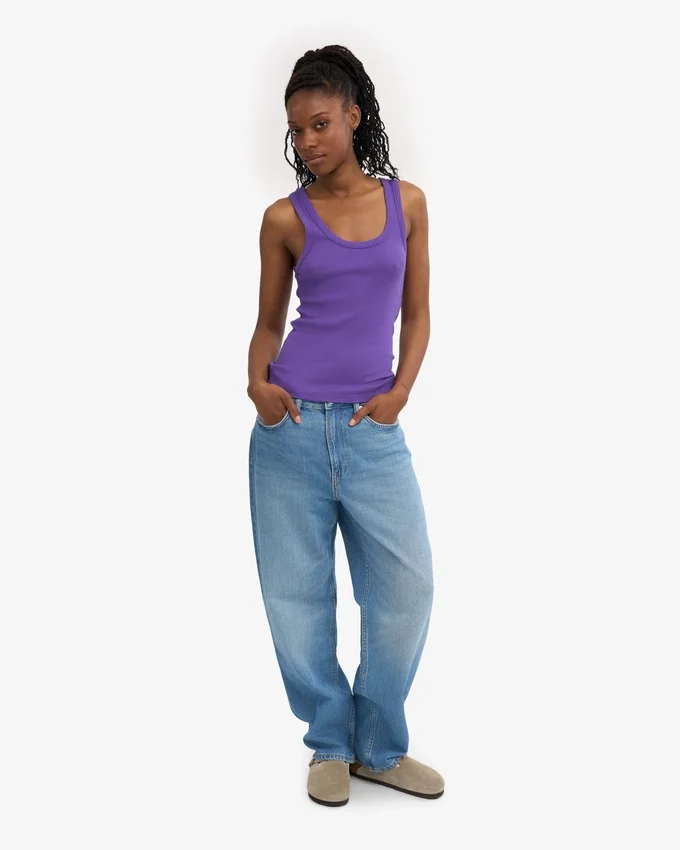 Bio-Ripp-Tanktop für Damen – Ultraviolett