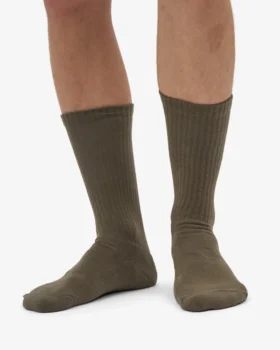 Bio-Socken – staubiges Oliv