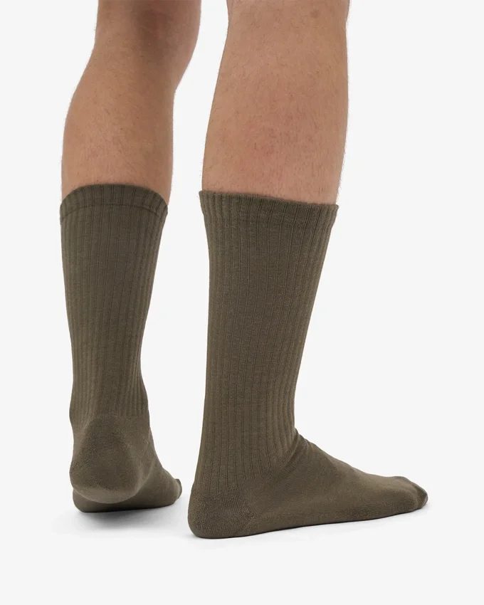 Bio-Socken – staubiges Oliv