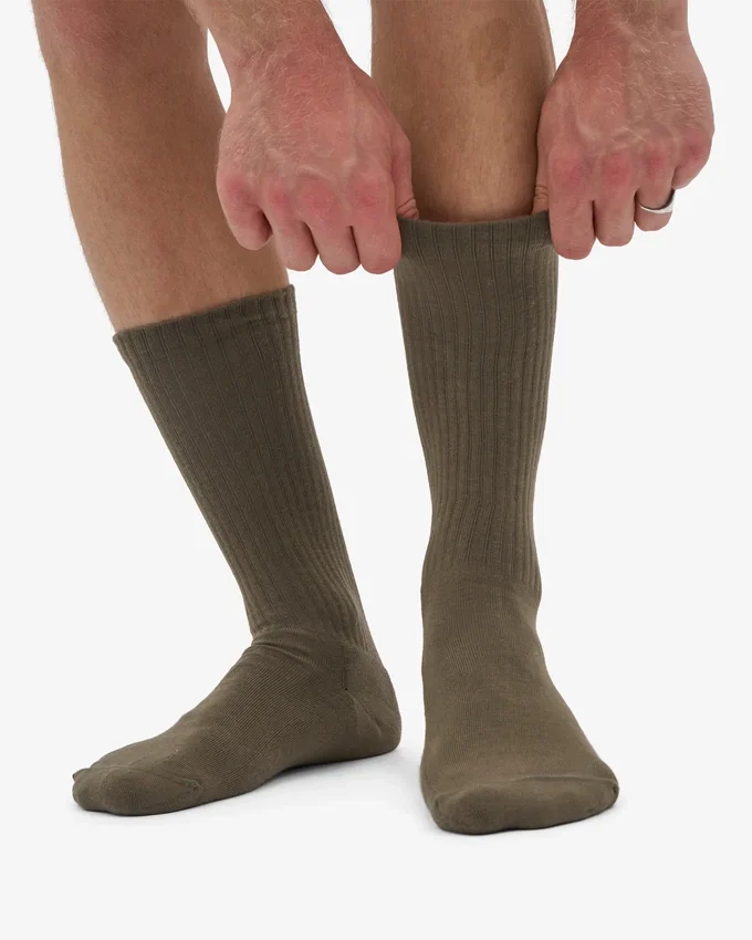Bio-Socken – staubiges Oliv