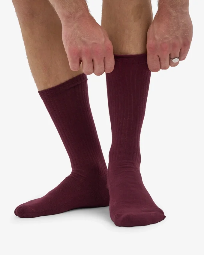 Bio-Sport-Socken – Oxblood-Rot