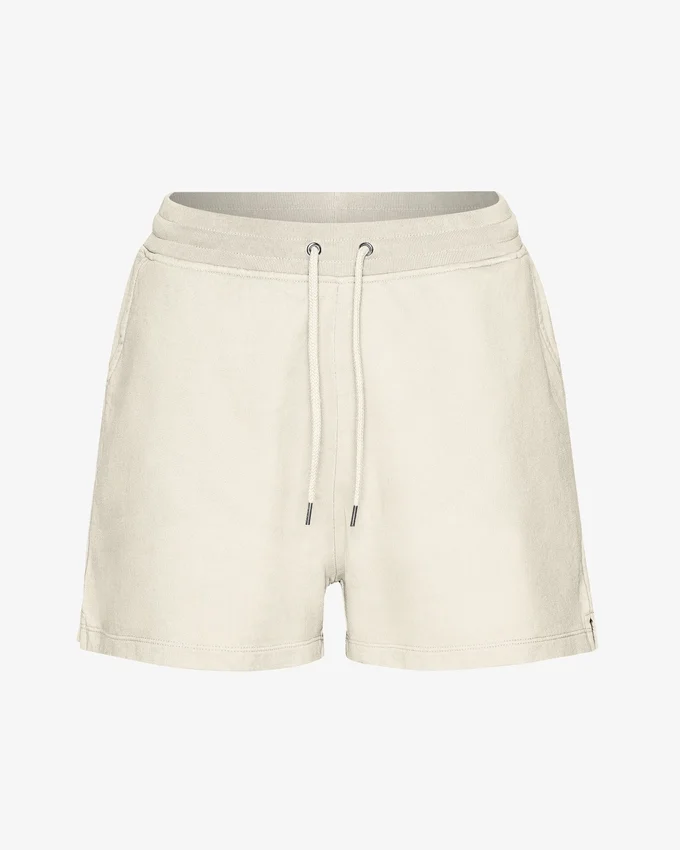 Bio-Sweatshorts für Damen – Elfenbeinweiß