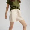 Bio-Sweatshorts für Damen – Elfenbeinweiß
