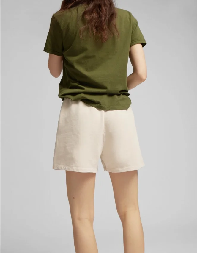 Bio-Sweatshorts für Damen – Elfenbeinweiß