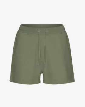 Bio-Sweatshorts für Damen – Staubiges Oliv