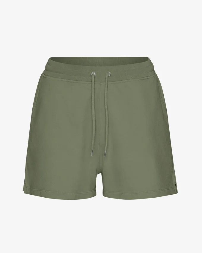 Bio-Sweatshorts für Damen – Staubiges Oliv