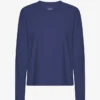 Bio-T-Shirt für Damen mit langen Ärmeln – Marineblau