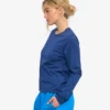 Bio-T-Shirt für Damen mit langen Ärmeln – Marineblau