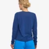 Bio-T-Shirt für Damen mit langen Ärmeln – Marineblau