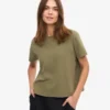 Bio-T-Shirt im Boxy-Crop-Schnitt – Dusty Olive