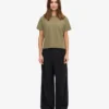 Bio-T-Shirt im Boxy-Crop-Schnitt – Dusty Olive