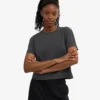 Bio-T-Shirt im Boxy-Crop-Schnitt – Faded Black