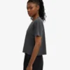 Bio-T-Shirt im Boxy-Crop-Schnitt – Faded Black