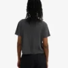 Bio-T-Shirt im Boxy-Crop-Schnitt – Faded Black