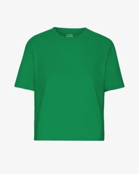 Bio-T-Shirt im Boxy-Crop-Schnitt – Kellygrün