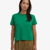 Bio-T-Shirt im Boxy-Crop-Schnitt – Kellygrün