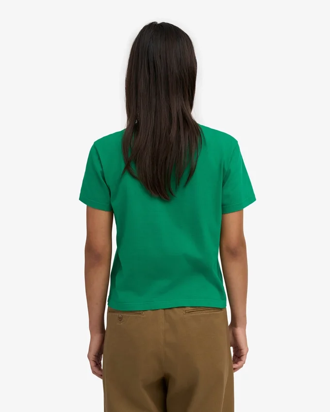 Bio-T-Shirt im Boxy-Crop-Schnitt – Kellygrün