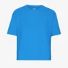 Bio-T-Shirt im Boxy-Crop-Schnitt – Pazifikblau