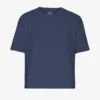 Bio-T-Shirt im Boxy-Crop-Schnitt – Petrolblau