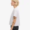 Bio-T-Shirt im Boxy-Crop-Schnitt – Schneemelange