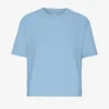 Bio-T-Shirt im Boxy-Crop-Schnitt – Seaside Blue