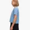 Bio-T-Shirt im Boxy-Crop-Schnitt – Seaside Blue