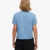 Bio-T-Shirt im Boxy-Crop-Schnitt – Seaside Blue