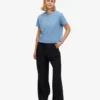 Bio-T-Shirt im Boxy-Crop-Schnitt – Seaside Blue