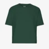 Bio-T-Shirt im Boxy-Crop-Schnitt – Smaragdgrün