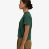 Bio-T-Shirt im Boxy-Crop-Schnitt – Smaragdgrün