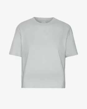 Bio-T-Shirt im Boxy-Crop-Stil – Faded Grey