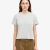 Bio-T-Shirt im Boxy-Crop-Stil – Faded Grey