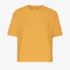 Bio-T-Shirt mit geradem, kurz geschnittenem Schnitt – gebranntes Gelb