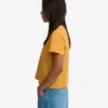 Bio-T-Shirt mit geradem, kurz geschnittenem Schnitt – gebranntes Gelb