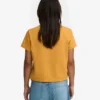 Bio-T-Shirt mit geradem, kurz geschnittenem Schnitt – gebranntes Gelb