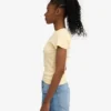 Bio-T-Shirt mit Rippmuster – Zartgelb