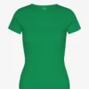 Bio-T-Shirt mit Rippstrick – Kellygrün