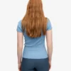 Bio-T-Shirt mit Rippstrick – Seaside Blue